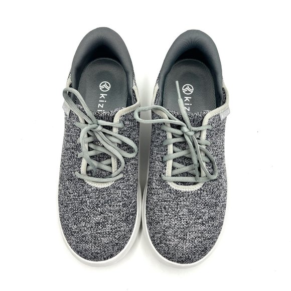 Unisex Kizik Madrid Eco Knit Sneakers Heathered Gray Men Size 7.5 Women's Size 9 - Picture 3 of 10